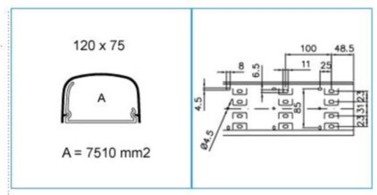 B06830 - Canale per impianti di condizionamento bianco Everest CND 120x75 WE