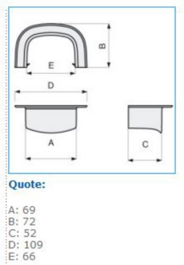 B06817 - Passaggio muro per canali condizionamento CND bianco Everest CPM 65x50 WE