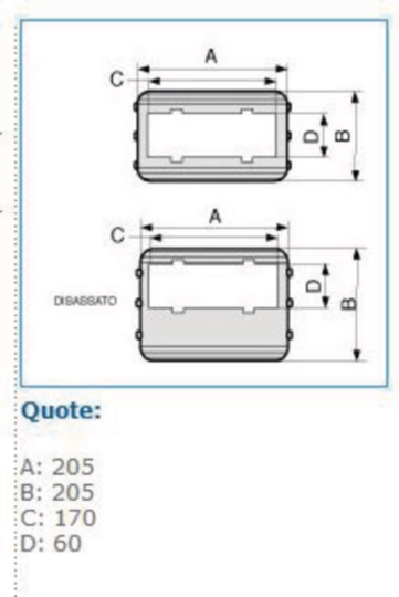 B02350 - Coperchio di protezione 6 moduli disassato per canale TA-N bianco CSA-6N 200 D W