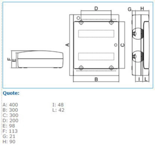 B04086 - Centralino 24 moduli con portella fumè Pablo IP40 Design bianco IP40 DSG 24 W