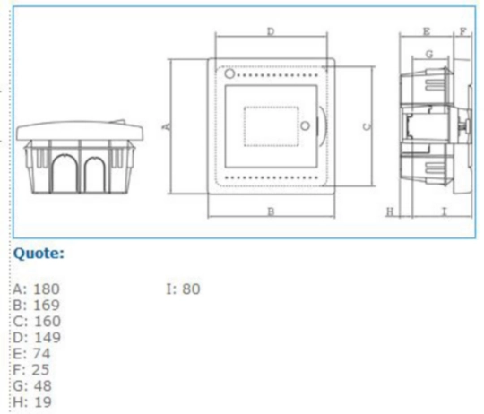 B04100 - Centralino 4 moduli con portella fumè Pablo IP40 Incasso bianco IP40 INC 04 W