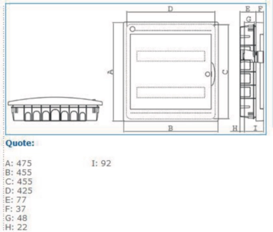 B04105 - Centralino 36 moduli con portella fumè Pablo IP40 Incasso bianco IP40 INC 36 W