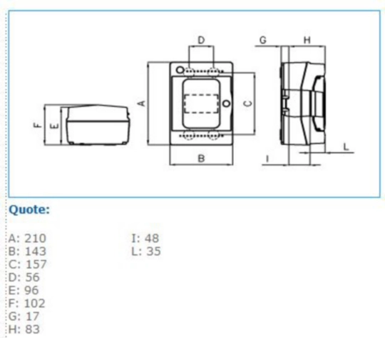 B06521 - Centralino 4 moduli con portella fumè Pablo IP65 grigio IP65 04 GRI