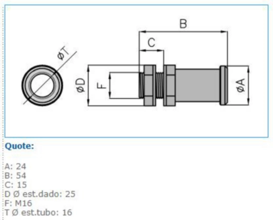 B13013 - Raccordo tubo rigido-scatola autoestinguente IP65 grigio IPS16