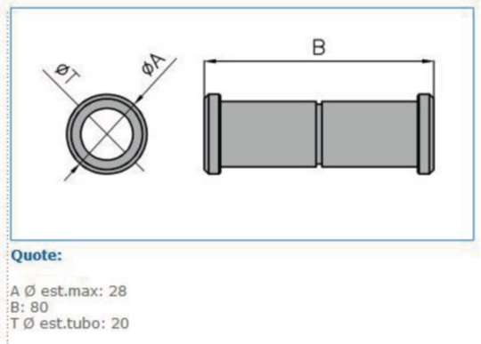 B13002 - Manicotto di giunzione per tubi rigidi autoestinguente IP65 grigio IPT20