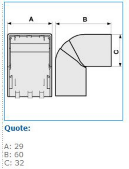 B02421 - Angolo esterno per canali linea TA-EN bianco NEAV 25x30 W