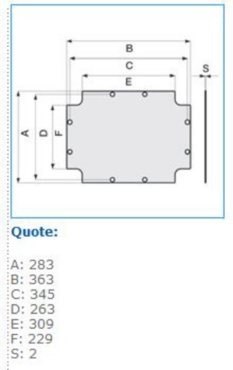 B04865 - Piastra di fondo per cassette di derivazione Pico viti metalliche PFP 07