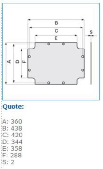 B04866 - Piastra di fondo per cassette di derivazione Pico viti metalliche PFP 08