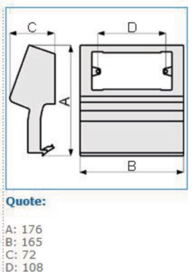 B03582 - Scatola porta apparecchi universale 4-3 moduli linea TBN marrone SBNI 4-3 B