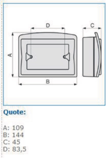 B01567 - Scatola porta apparecchi 3 moduli per canale DESIGN bianco everest SD WE