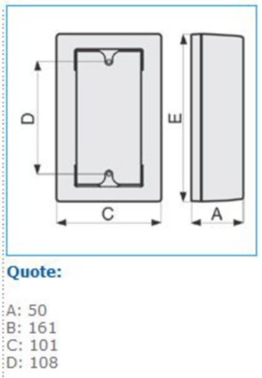 B06808 - Scatola porta apparecchi universale 4-3 moduli linee TMC/TMU bianco SMN 4-3 W