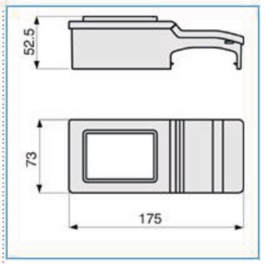 B04273 - Scatola porta apparecchi Pepita 3 moduli linea TCN nero ardesia SRCN 3 AP A