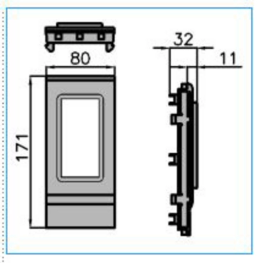 B04288 - Telaio autoportante Pepita TELAIO 4 AP BIS per ALU-B, BIS, UNA nero ardesia