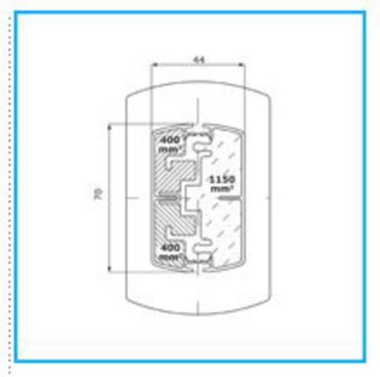 B03181 - Tubo telescopico per colonna UNA in alluminio nero ardesia TELE UNA 2700 NR