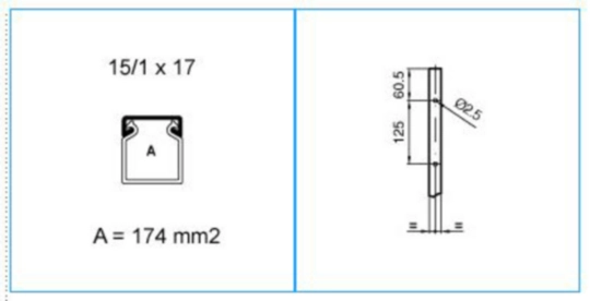 B00601 - Minicanale monoscomparto con coperchio standard bianco TMC 15/1x17 W