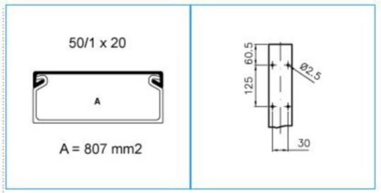 B00623 - Minicanale monoscomparto con coperchio standard bianco TMC 50/1x20 W