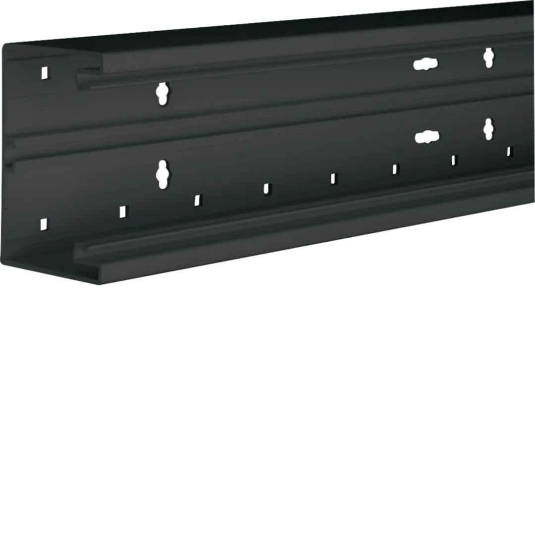 BR6510019011 - PVC-Brüstungskanal-Unterteil BR, 68x100mm, für Oberteil 80mm, Graphitschwarz