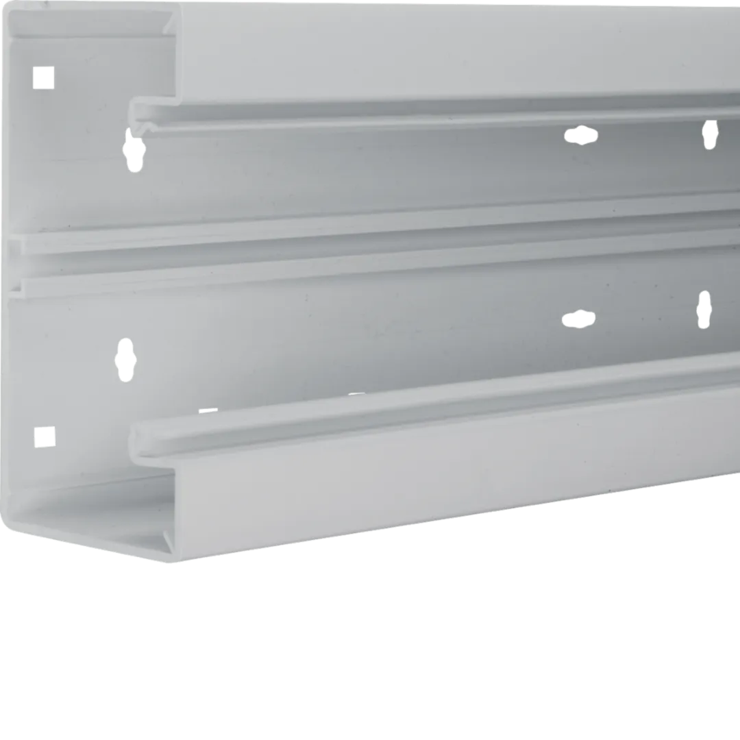 BR6513017035 - PVC-Brüstungskanal-Unterteil BR, frontrastend, für Oberteil 80mm in Lichtgrau