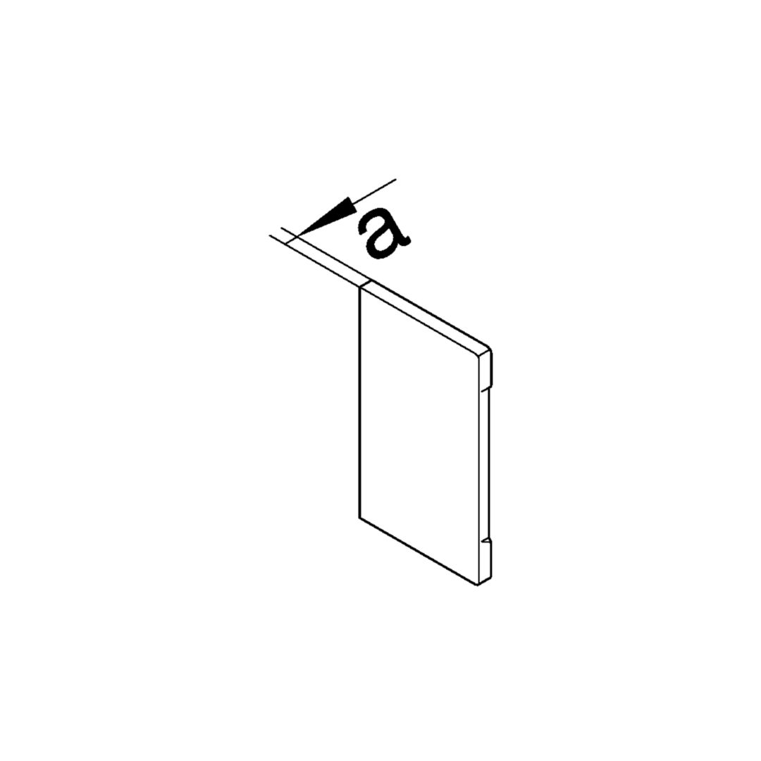 Parapetcsatorna végzáró 65x130mm-csatornához  BR651306LAN Hager