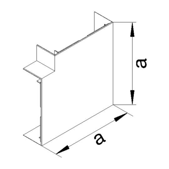 BR652105DH9011 - L-vinkel BR 68x210mm, 2-fack, Halogenfri, Svart