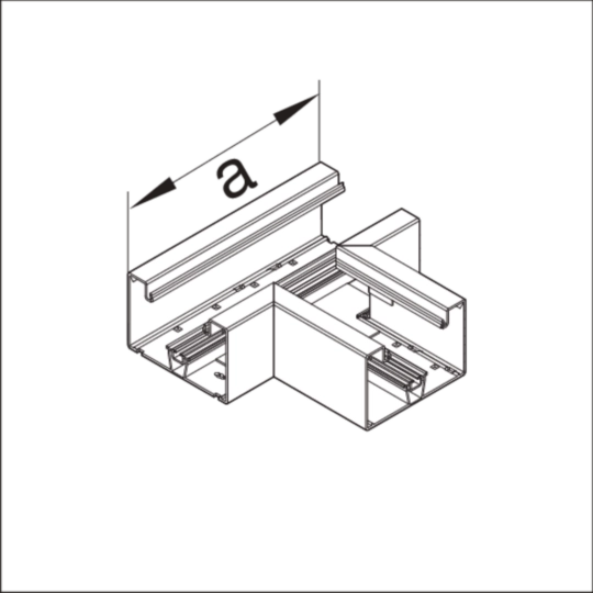 BR8513089016 - T-Stück aus Grundprofil zu BR 85x130mm Oberteil 80mm in verkehrsweiß