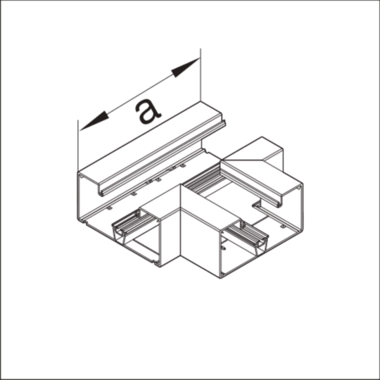 BR8517089016 - T-Stück aus Grundprofil zu BR 85x170mm Oberteil 80mm in verkehrsweiß