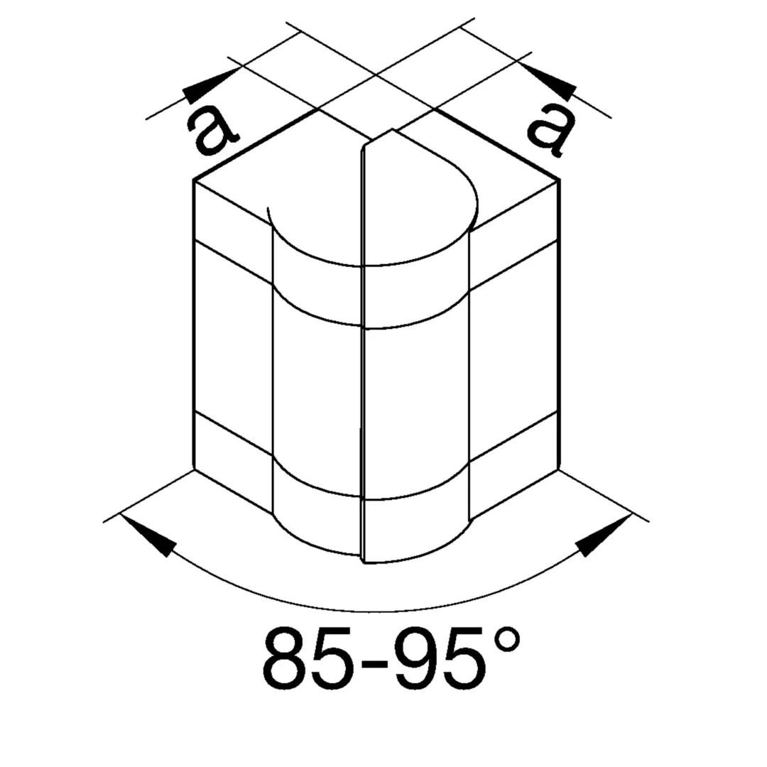 BRA651703H9010 - BRA, buitenhoek kunststof voor goot 65x170 mm, helderwit