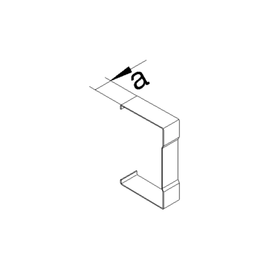BR8513079016 - Schnittkaschierung zu BR/A/S 85x130mm Oberteil 80mm aus Stahlblech verkehrsweiß