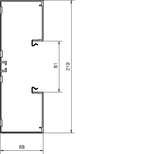 BRA652101ELN - BRA, bodemprofiel 65x210 mm, natuurgeëloxeerd