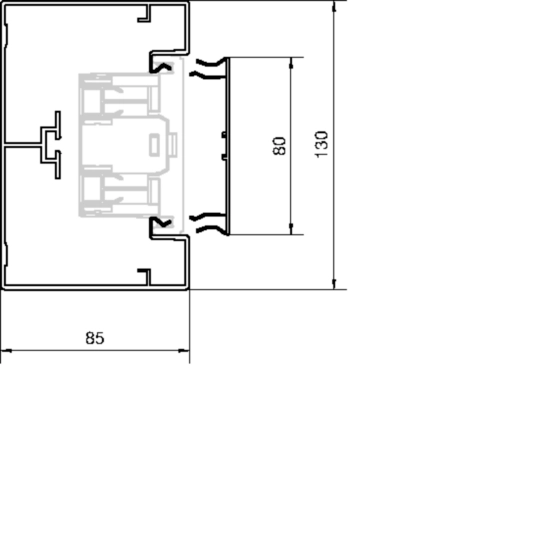 BRA8513019010 - BRA, bodemprofiel 85x130 mm, helderwit