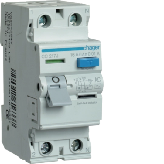 CC217J - RCCB 2P 16A 10mA AC Class