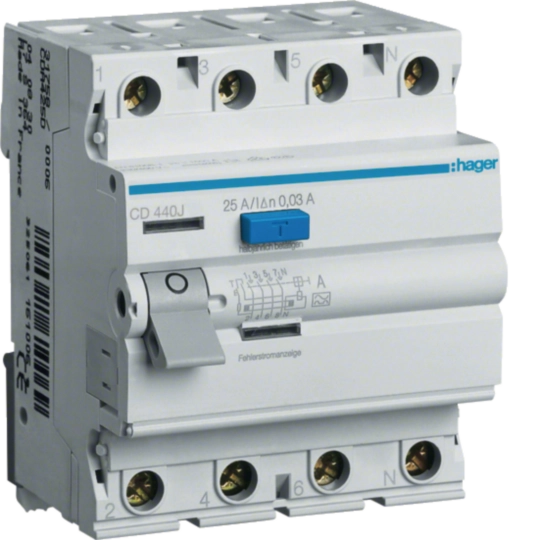 CD440J - RCCB 4P 40A 30mA A Class