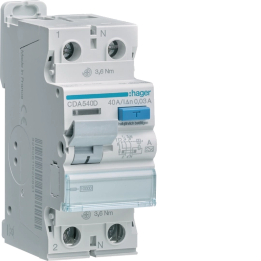 CDA540D - RCCB 1P+N 40A 30mA A
