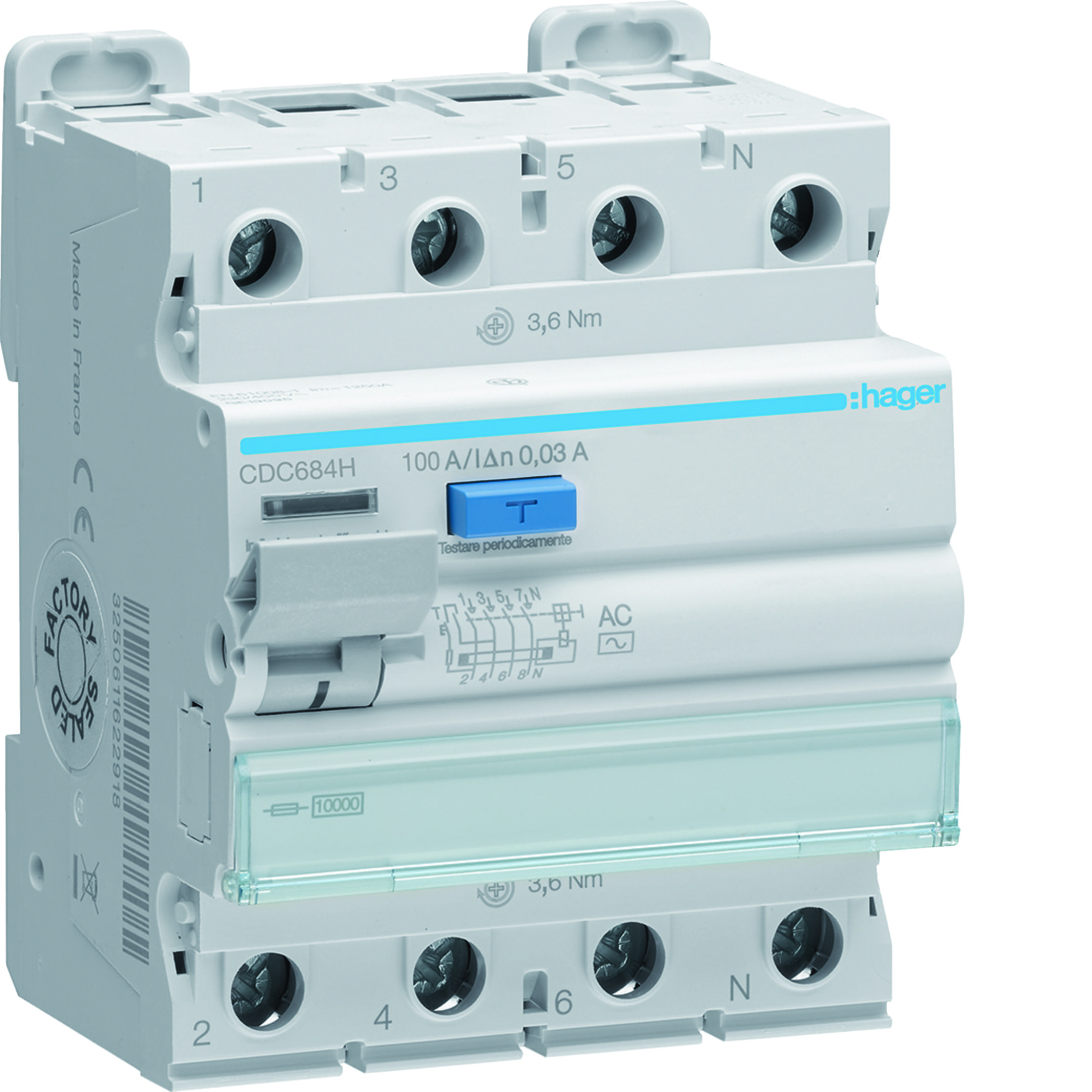 INT DIFF ACC 4P 30MA 100A AC 4M