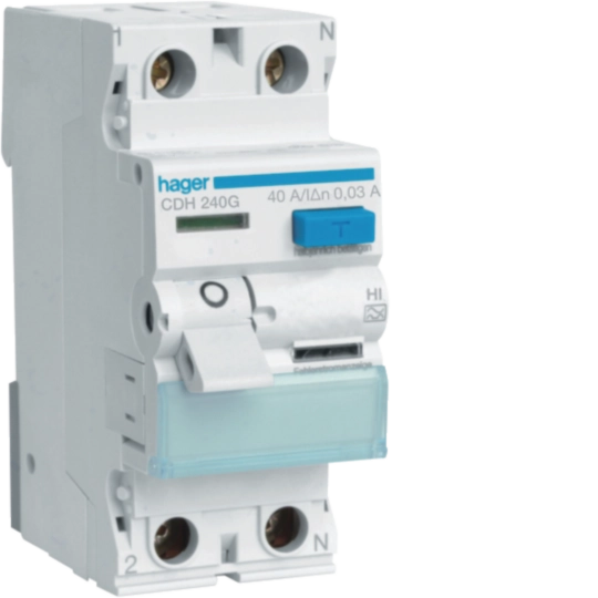 CDH240G - Aardlekschakelaar 2-polig 40 A 30 mA high immunity