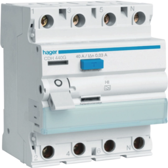 CDH440G - Aardlekschakelaar 4-polig 40 A 30Ma A high immunity