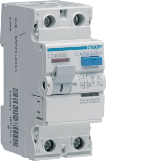 CDH425F - Interrupteur différentiel 4P 25A 30mA type A haute immunité