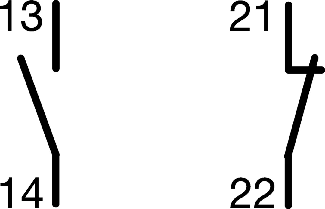 MZ201 - Hulpcontact 1 maak + 1 verbreek CA 6 A 240 V AC