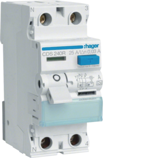CDS240R - RCCB Wyłącznik różnicowoprądowy 1P+N 40A/30mA Typ A QuickConnect lewy N
