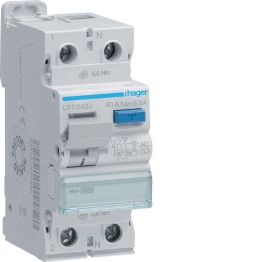 CFC540J - RCCB 1P+N 40A 300mA  AC
