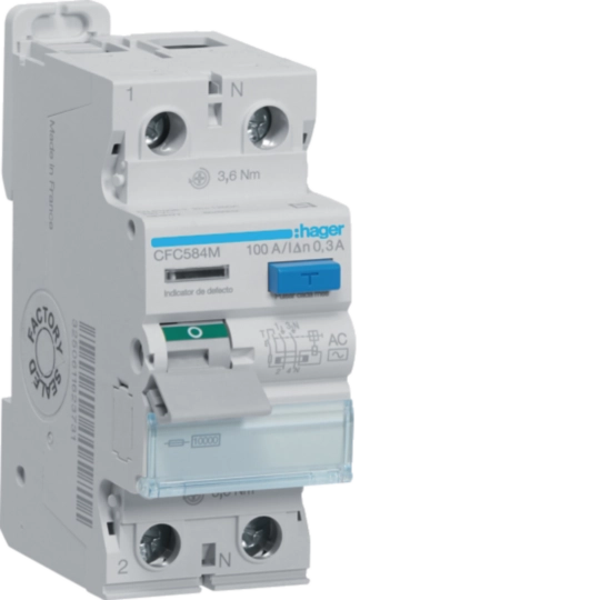 CFC584M - Interruptor diferencial 2P 100A 300mA tipo AC
