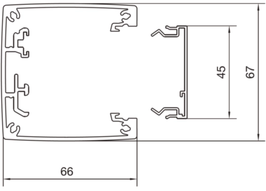 B45313 - Colonne speed Tercia CLS-C45 1 face Hmax fixation 3000 à 3300mm alu blanc
