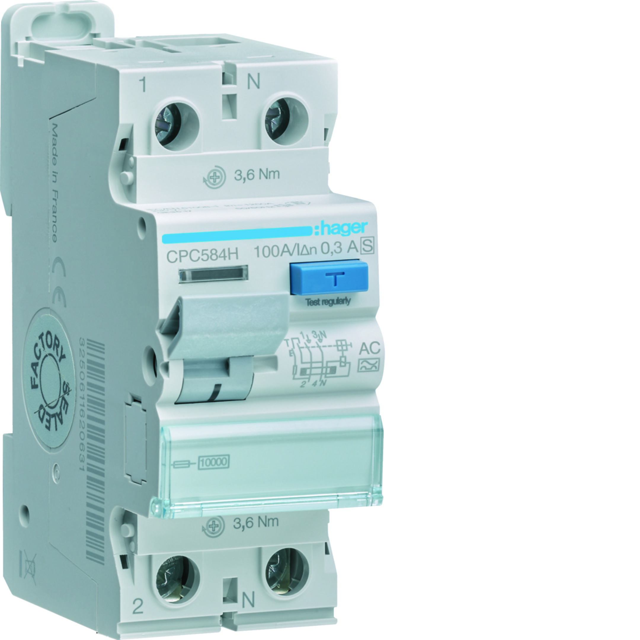 INT DIFF ACC 2P 300MA 100A AC SEL 2M