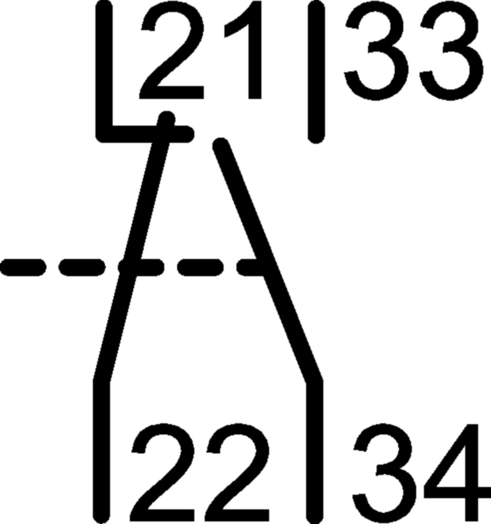 Segédérintkező blokk EV007-015-höz, EVD018-038-hoz 1z 1ny 15A/AC15/230V előlapra csavaros EVA Hager
