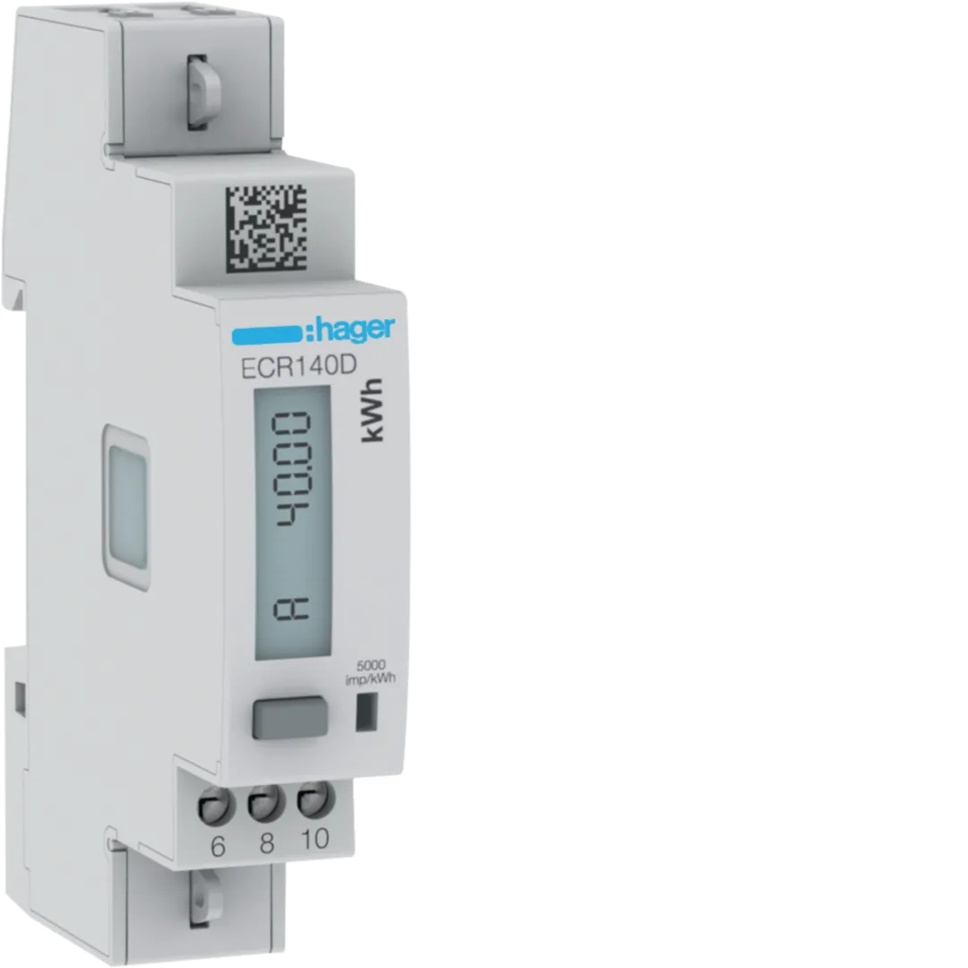 ECR140D - kWh-meter 1-fase direct 40 A, 1 module, Modbus MID