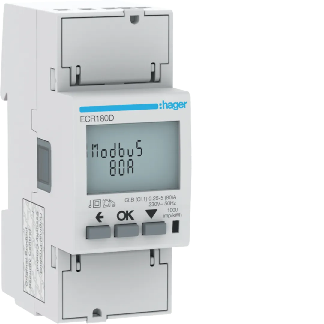ECR180D - Energimätare 1-fas direkt mätning upptill 80 A med Modbus kommunikation