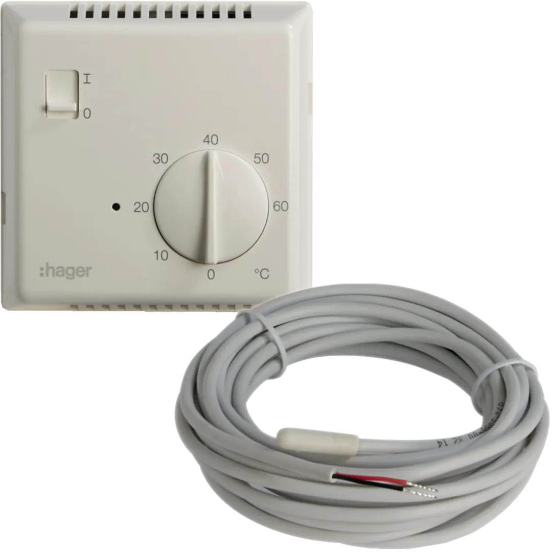 EK005 - Termostat elektroniczny z wyłącznikiem i zewnętrznym czujnikiem IP65 230V 1NO 8A