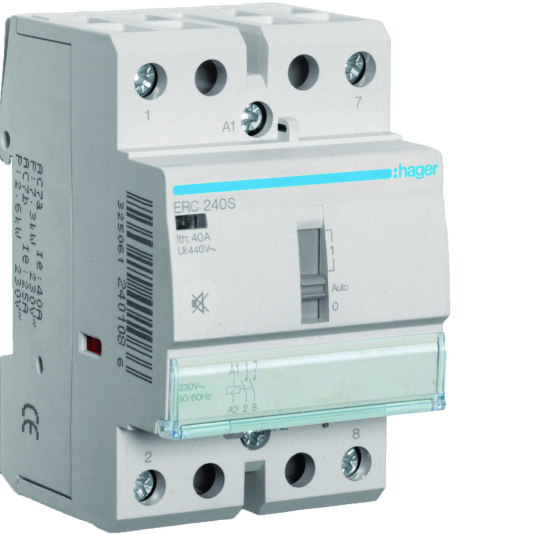 Installációs kontaktor sorolható 0-Aut-1 40A/ 400V AC 230V AC-műk 3M ERC Hager