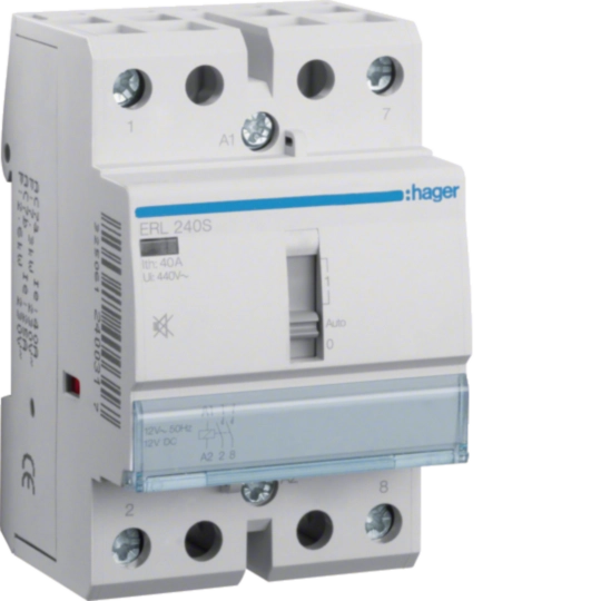 ERL240S - Relè Di Comando Silenzioso, 40A, 12V, 2Na
