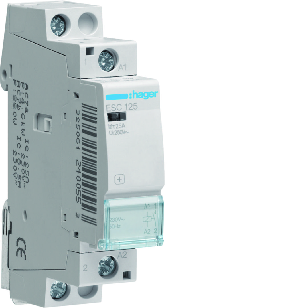 Installációs kontaktor sorolható 25A/ 230V AC 230V AC-műk 1M ESC Hager
